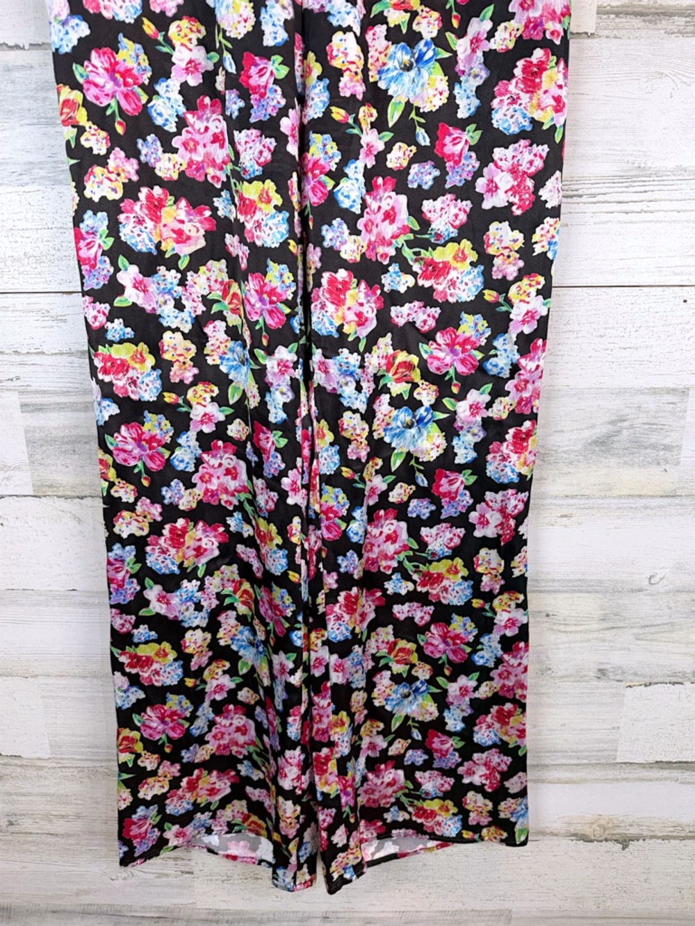 GANNI Floral Satin Pants Wide Leg Y2K Coquette Cottagecore Sz 38 - Picture 10 of 15